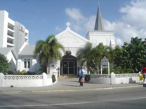 Pretty white church in Grand Cayman